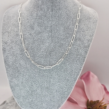 NASZYJNIK SREBRNY SPINACZ ŁAŃCUCH SREBRO 925